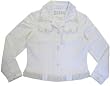 BEREK Jeweled Denim Jacket - White Pearl