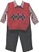 Christmas Toddler Boys Boutique Clothing - 3pc Sweater Vest, Plaid Shirt and Corduroy Pants set - Holiday or Christmas Clothing Sets