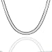 Sterling Silver White/Black Plated Herringbone Necklace 18