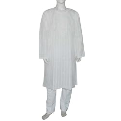 Casual Dress Adult Exotic Dresses Embroidered Kurta Pajama Long Sleeve Size XL Chest : 46