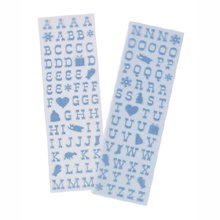 Martha Stewart Crafts - Christmas - Glitter Stickers - Alphabet - Small Winter Wonderland