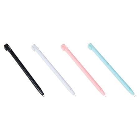 GTMax 4pc Touch Pen Stylus in Black, White, Pink, and Blue for Nintendo DS, DSI, DS Lite, 3DS