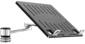 Focus Desk Notebook Tray with Accessory Arm in Silver