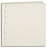 BookFactory® Square Sketch Book / Art Sketch Book / Sketching Book / Sketches Book - 120 Pages, White Laminated Cover, Smyth Sewn Hardbound, 9