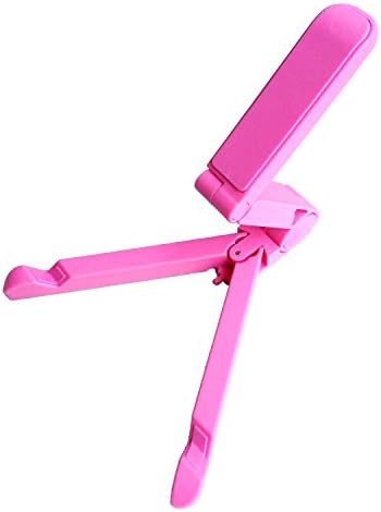 CooPro Adjustable Tablet Stand Folding Holder for 7-10 inch iPad Air mini and Android Tablet, Pad E-readers and Smartphones - Pink + Screen Cleaning Cloths