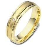 Unique Yellow 14 Karat Gold SPINNING Diamond Wedding Band Ring