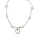 14"+ 2" Extension Liquid Silver/Cultured Freshwater Pearl/Open Heart Children's Necklace