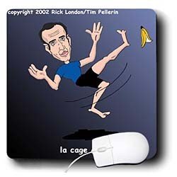 Londons Times Funny Panel Hollywood Cartoons - Nicolas Cage Slips - Mouse Pads