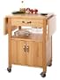 Contemporary Kitchen Microwave Cart with Drop Leaves