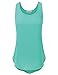 JJ Perfection Women's Plain Scoop Neck Woven Tank Top