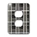 Janna Salak Designs Prints and Patterns - Black and Grey Plaid - Light Switch Covers - 2 plug outlet