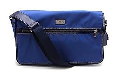 Authentic Coach Bright Marine Blue Nylon Small Messenger Flap Bag 70355