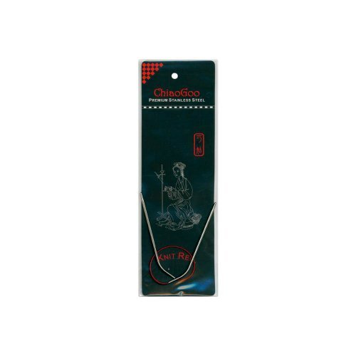 ChiaoGoo Red Circular 12-inch (30cm) Stainless Steel Knitting Needle; Size US 7 (4.5mm) 6012-7