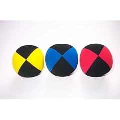Jonglierball 3 set rot-schwarz gelb-schwarz blau-schwarz