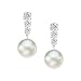 14K White Gold 1/3 ct. Diamond and Akoya Pearl Earrings image 1