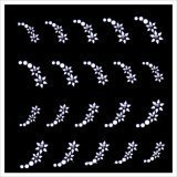 Joby Jewels on White Design Nail Sticker- JB-12