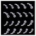Joby Jewels on White Design Nail Sticker- JB-12