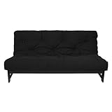 Mozaic Full Size 6-Inch Futon Mattress, Black