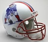 New England Patriots (1990-1993) Riddell Full Size Old Logo Current Construction Throwback Football Helmet