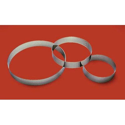 Pastry Ring Entremet in Stainless Steel Size: Dia 7 7/8' x H 1 3/8