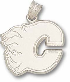 LogoArt Calgary Flames Sterling Silver Pendant