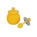 Livestrong by Chantal Sugar Honey Bowl with Dripper, Glossy Golden Yellow