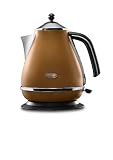 Delonghi Vintage Icona Etnica KBOV3001.BW Jug Kettle, 3 kW, Tan Leather Brown