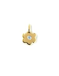 Alex Woo "Mini Additions" Diamond and 14k Yellow Gold Flower