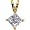 Brilliant! 14k White-gold 06.00MM=11/4 CT Moissanite Princess-cut Pendant