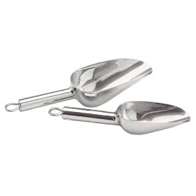 Kitchen Craft Stainless Steel Deluxe Scoop with Hook 18cm