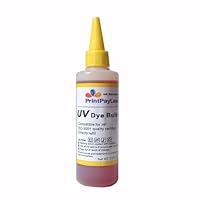 One bottle of Yellow Color UV refill ink compatible with HP(non-OEM) Refillable ink cartridges and CISS / CIS