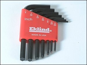 Eklind 10107 Hex-L Key Set, 5/64-Inch to 1/4-Inch,Short, 7-Piece