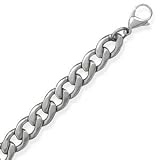 Mens Heavy Curb Chain Bracelet 11mm 316L Surgical Stainless Steel 8 and 9 inch
