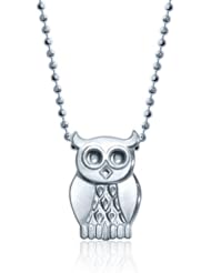 Alex Woo Little Owl in Sterling Silver Pendant Necklace, 16"