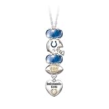 NFL Indianapolis Colts Charm Necklace: Go Colts! #1 Fan by The Bradford Exchange