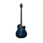 De Rosa 5 String Cutaway Acoustic Electric Bass with 4 EQ - Blueburst (Includes eBook, Complimentary Mini Guitar & Pick)