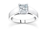 0.5 CT RADIANT NATURAL DIAMOND SOLITAIRE RING NEW