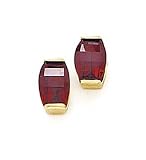 14k 8x6mm Garnet Earrings