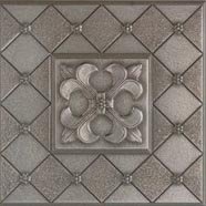 Marazzi i Metalli Di Marazzi Accent Deco 6 x 6 Fleur De Lis Wall Brushed Nickel Wall Ceramic Tile & Stone