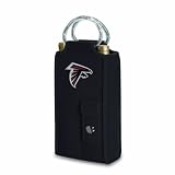 NFL Atlanta Falcons Metro Brunello Insulated Neoprene Two-Bottle Wine Tote with Corkscrew, Black
