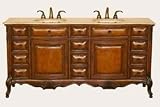 Antique Bathroom Vanity Double Sink Victorian Vanity LUX-J-220-72 : W72 x D22 x H36