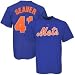 Majestic New York Mets #41 Tom Seaver Royal Blue Cooperstown Player T-shirt