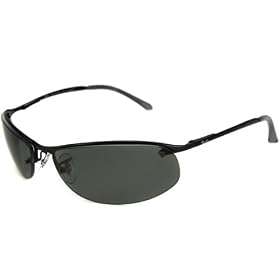 Ray-Ban Sunglasses - RB 3179 Top Bar Frame: Black Lens: Polarized G-15 Green (63mm)