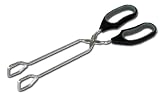Chef Craft 21591 1-Piece Tongs with Straight Working Ends, Black, 12-Inch