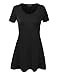 Made By Johnny MBJ WT769 Womens V Neck Trapeze Tunic XXXL Black