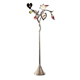 ELK Bela Iguaza 6 Light Floor Lamp In Silver Leaf & Hand Formed Glass Flowers
