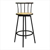 Swivel Barstool in Black (Set of 2) [Set of 2]