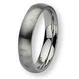 Brushed Stainless Steel Ring (5.0 mm) - Sizes 6-13