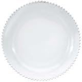 Ambiance Beaded Glass 8-Inch Salad Plate, Set of 4