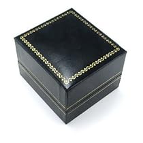 Classic Cartier Design Leatherette Black Jewelry Ring Gift Box